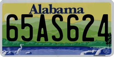AL license plate 65AS624