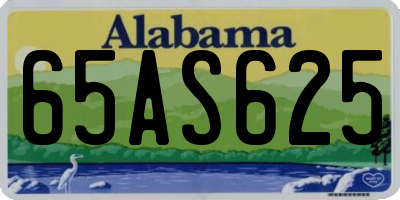 AL license plate 65AS625