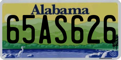 AL license plate 65AS626
