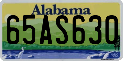 AL license plate 65AS630