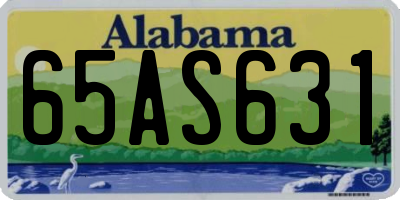 AL license plate 65AS631