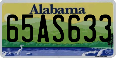 AL license plate 65AS633