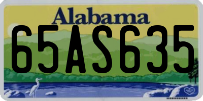 AL license plate 65AS635