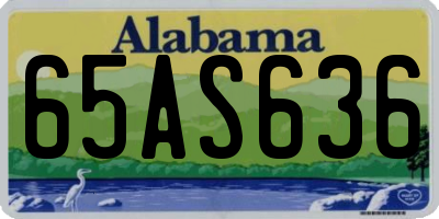 AL license plate 65AS636