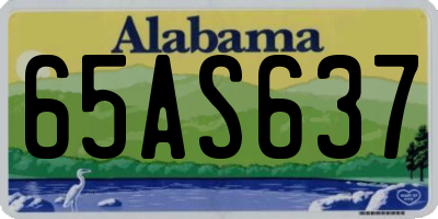 AL license plate 65AS637