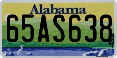 AL license plate 65AS638