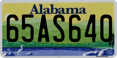 AL license plate 65AS640