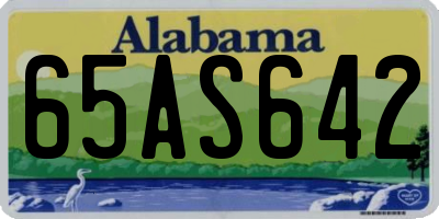 AL license plate 65AS642