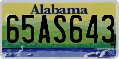 AL license plate 65AS643