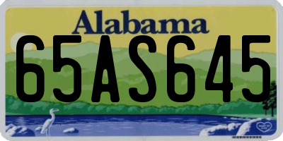 AL license plate 65AS645