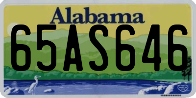 AL license plate 65AS646