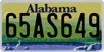 AL license plate 65AS649