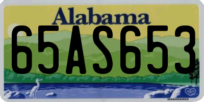 AL license plate 65AS653