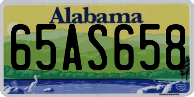 AL license plate 65AS658