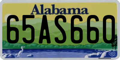AL license plate 65AS660