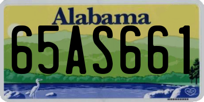 AL license plate 65AS661