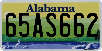 AL license plate 65AS662