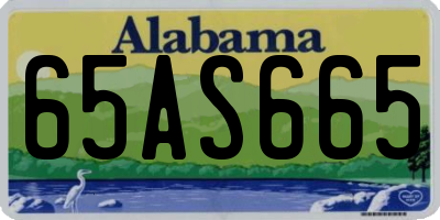 AL license plate 65AS665