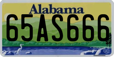 AL license plate 65AS666