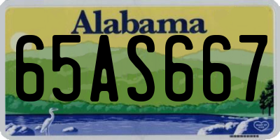 AL license plate 65AS667