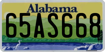 AL license plate 65AS668