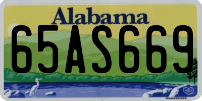 AL license plate 65AS669
