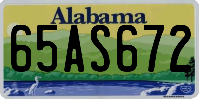 AL license plate 65AS672