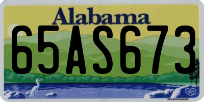AL license plate 65AS673