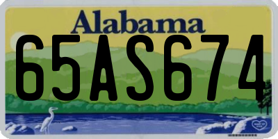 AL license plate 65AS674