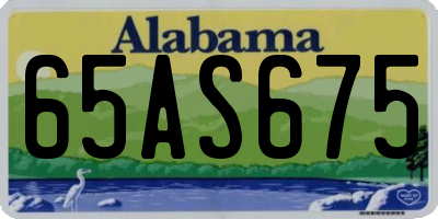 AL license plate 65AS675