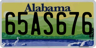 AL license plate 65AS676