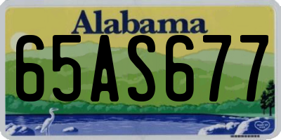 AL license plate 65AS677