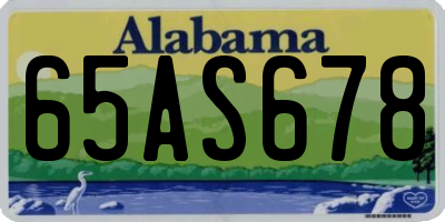 AL license plate 65AS678