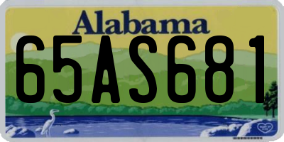 AL license plate 65AS681