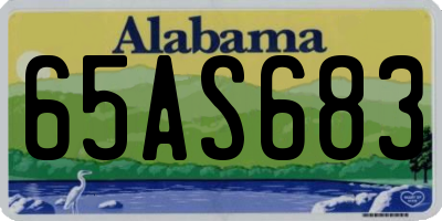 AL license plate 65AS683
