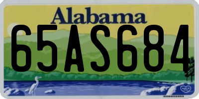 AL license plate 65AS684