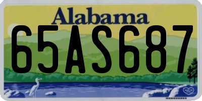 AL license plate 65AS687
