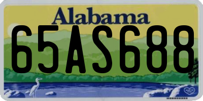 AL license plate 65AS688
