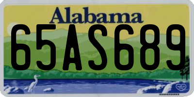 AL license plate 65AS689