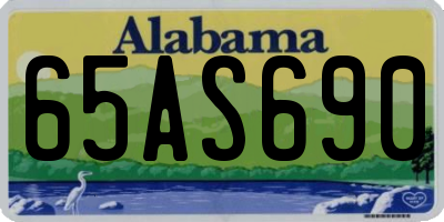 AL license plate 65AS690