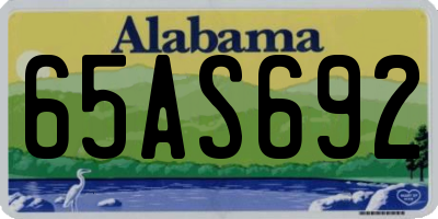 AL license plate 65AS692