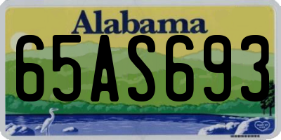 AL license plate 65AS693