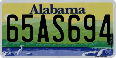AL license plate 65AS694