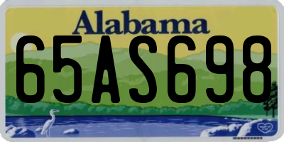 AL license plate 65AS698