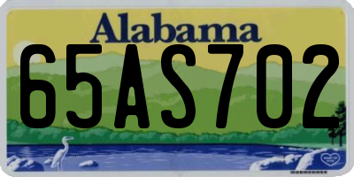 AL license plate 65AS702