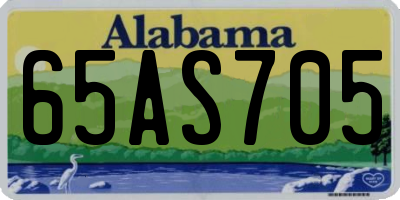 AL license plate 65AS705