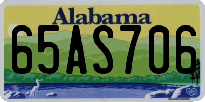 AL license plate 65AS706