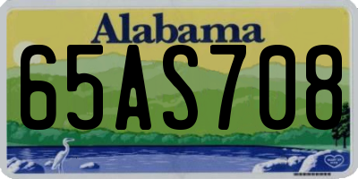 AL license plate 65AS708