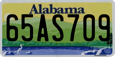 AL license plate 65AS709