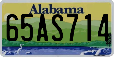 AL license plate 65AS714